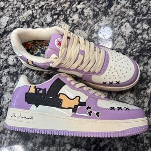 Purple and White Sneakers